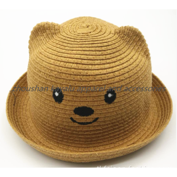 Ang cute na crochet straw hat para sa mga bata